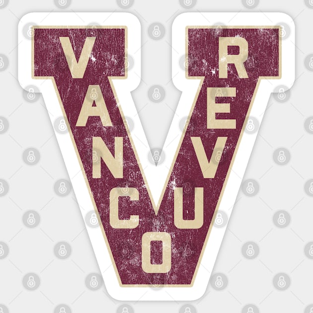 Vancouver Millionaires - Hockey Team - Faded/Distressed Style Sticker by CultOfRomance